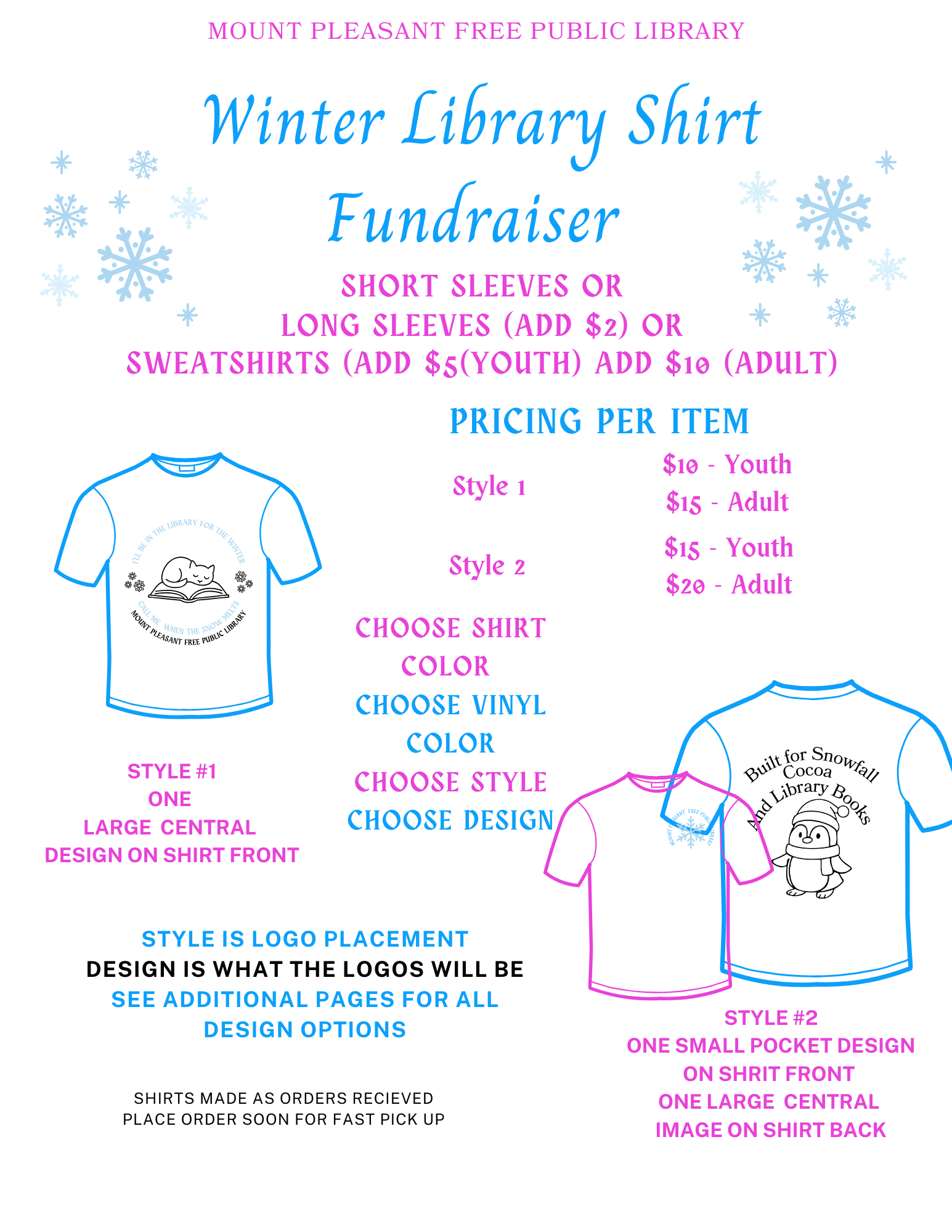 christmas 25 shirt order flyer